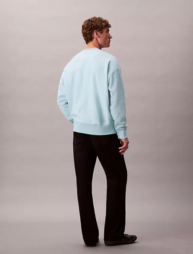 Hochwertiges Frottee-Sweatshirt mit Monogram-Logo und lockerer Passform Hochwertiges Frottee-Sweatshirt mit Monogram-Logo und lockerer Passform