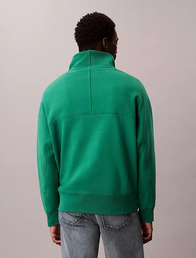 Hochwertiges Sweatshirt aus Fleece mit lockerem Schnitt und Viertelreißverschluss Hochwertiges Sweatshirt aus Fleece mit lockerem Schnitt und Viertelreißverschluss