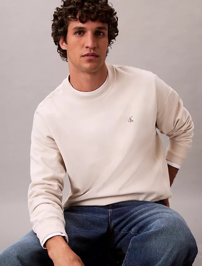 Hochwertiges Sweatshirt aus Frottee mit lockerer Passform Hochwertiges Sweatshirt aus Frottee mit lockerer Passform