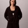 Hoodie aus Baumwolljersey mit durchgehendem Reißverschluss und Logo Hoodie aus Baumwolljersey mit durchgehendem Reißverschluss und Logo