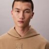 Hoodie aus Wollmischung mit Emblem-Logo Hoodie aus Wollmischung mit Emblem-Logo