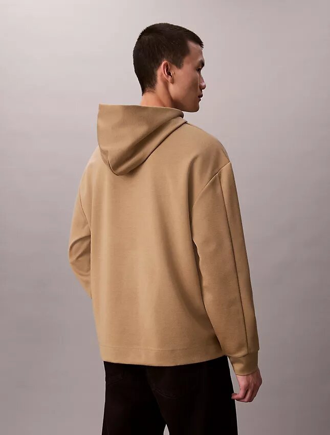 Hoodie aus Wollmischung mit Emblem-Logo Hoodie aus Wollmischung mit Emblem-Logo