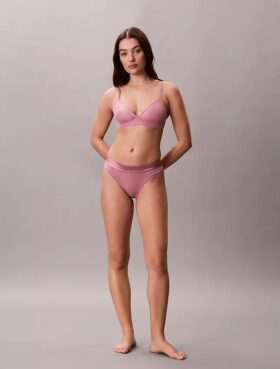 Icon Baumwoll-Modal-Bikini mit Metallic-Effekt