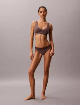 Icon Baumwoll-Modal-Bikini mit Metallic-Effekt