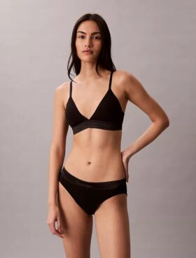 Icon Baumwoll-Modal-Bikini mit Metallic-Effekt