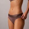 Icon Baumwoll-Modal-Bikini mit Metallic-Effekt