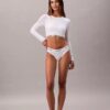 Icon Baumwoll-Modal, leicht gefüttert, Langarm-T-Shirt-Bralette