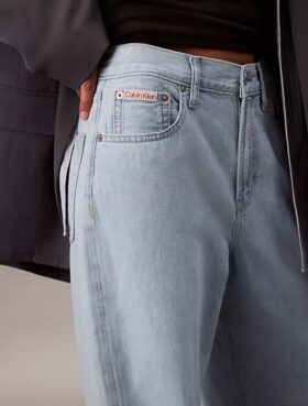 Jeans aus Leinenmischung mit weitem Bein Jeans aus Leinenmischung mit weitem Bein