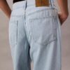 Jeans aus Leinenmischung mit weitem Bein