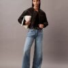 Jeans aus Lyocell-Mischung mit weitem Bein
