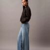 Jeans aus Lyocell-Mischung mit weitem Bein