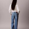 Jeans aus Lyocell-Mischung mit weitem Bein