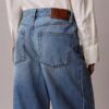 Jeans aus Lyocell-Mischung mit weitem Bein