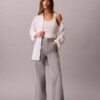 Jeans mit superhohem Bund und weitem Bein Jeans mit superhohem Bund und weitem Bein