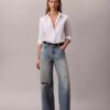 Jeans mit weitem Bein Jeans mit weitem Bein