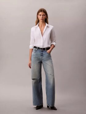 Jeans mit weitem Bein Jeans mit weitem Bein