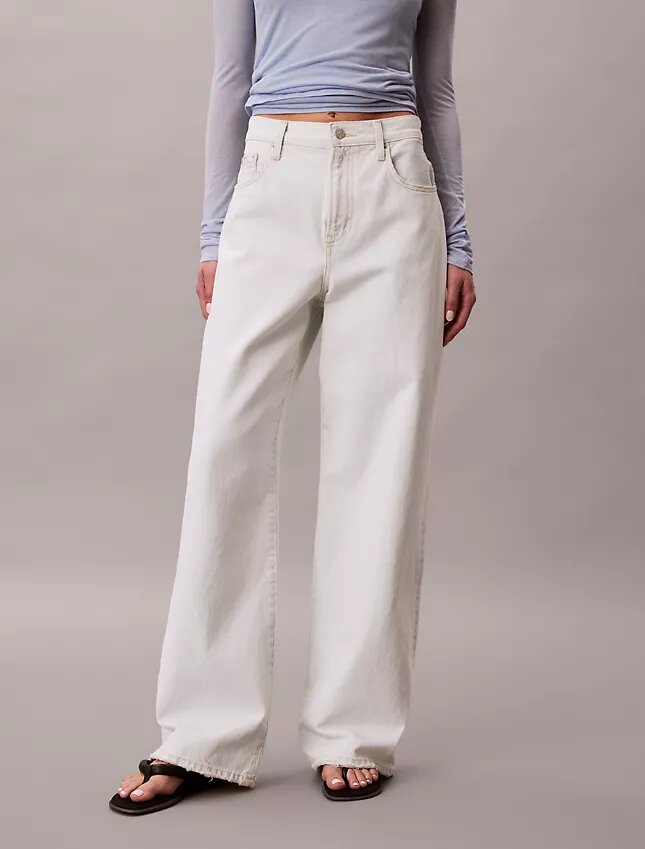 Jeans mit weitem Bein Jeans mit weitem Bein