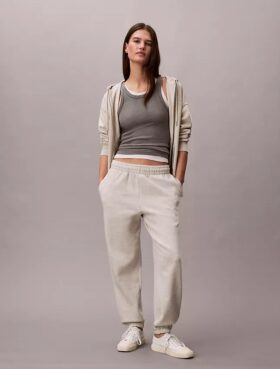 Jogginghose aus Fleece mit Monogram