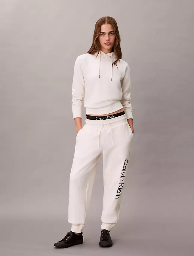 Jogginghose mit Fleece-Logo-Print Jogginghose mit Fleece-Logo-Print