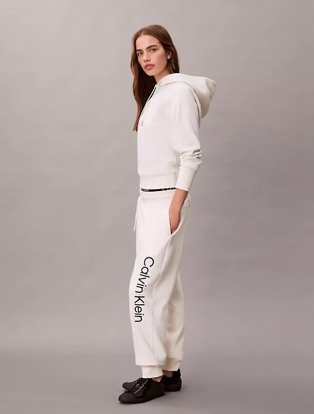 Jogginghose mit Fleece-Logo-Print Jogginghose mit Fleece-Logo-Print