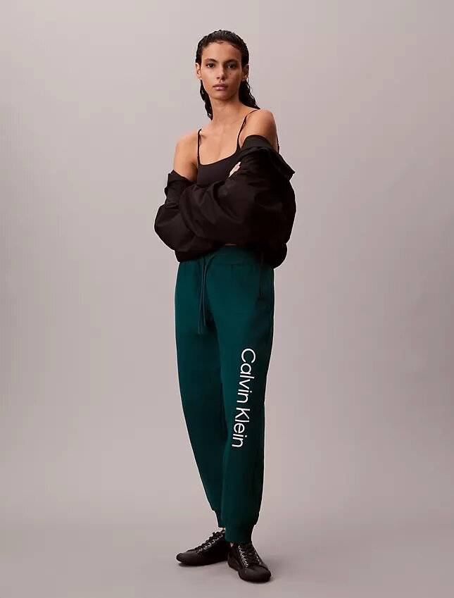 Jogginghose mit Fleece-Logo-Print Jogginghose mit Fleece-Logo-Print