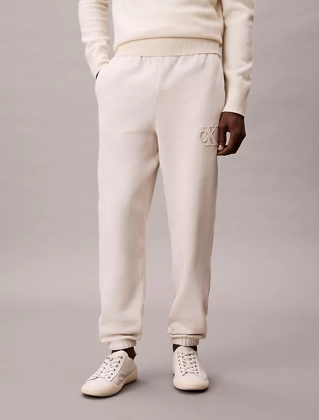 Jogginghose mit Monogram-Aufnäher aus Fleece Jogginghose mit Monogram-Aufnäher aus Fleece