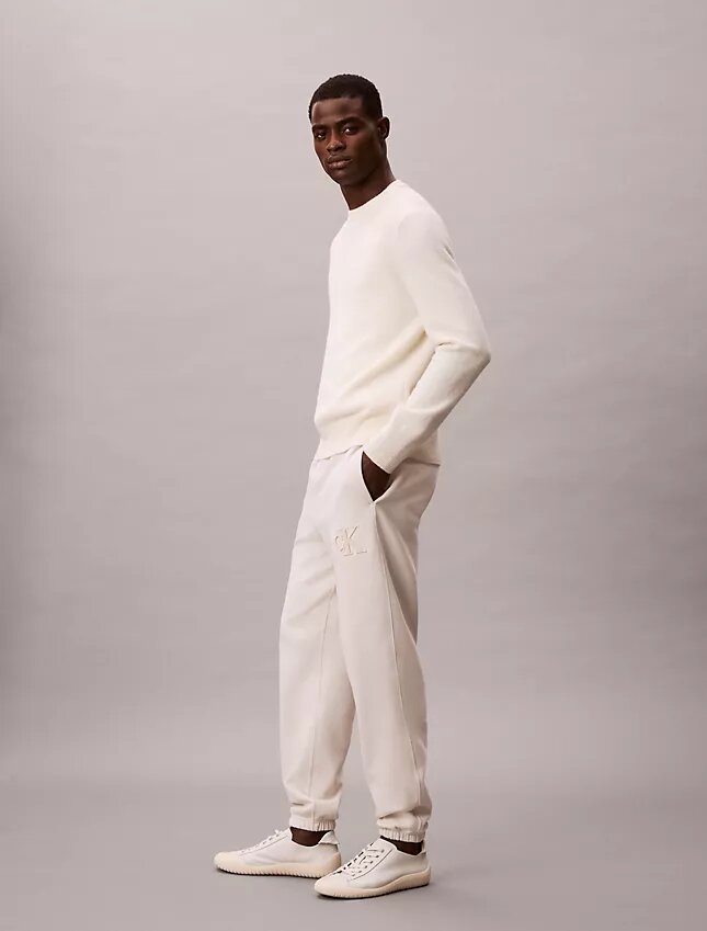 Jogginghose mit Monogram-Aufnäher aus Fleece Jogginghose mit Monogram-Aufnäher aus Fleece