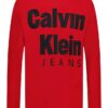 Jungen-T-Shirt mit großem Ckj-Logo und langen Ärmeln Jungen-T-Shirt mit großem Ckj-Logo und langen Ärmeln