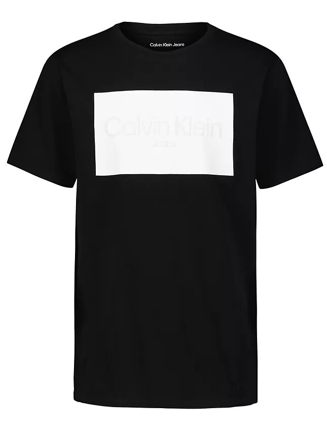 Jungen-T-Shirt mit Rundhalsausschnitt und Ck-Logo-Block Jungen-T-Shirt mit Rundhalsausschnitt und Ck-Logo-Block