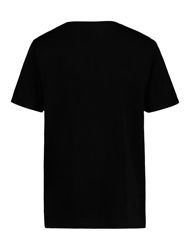 Jungen-T-Shirt mit Rundhalsausschnitt und Monologo-Streifen Jungen-T-Shirt mit Rundhalsausschnitt und Monologo-Streifen