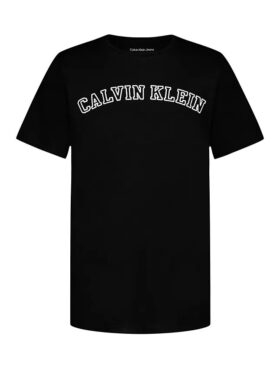 Jungen-T-Shirt mit Rundhalsausschnitt und Schablonenlogo