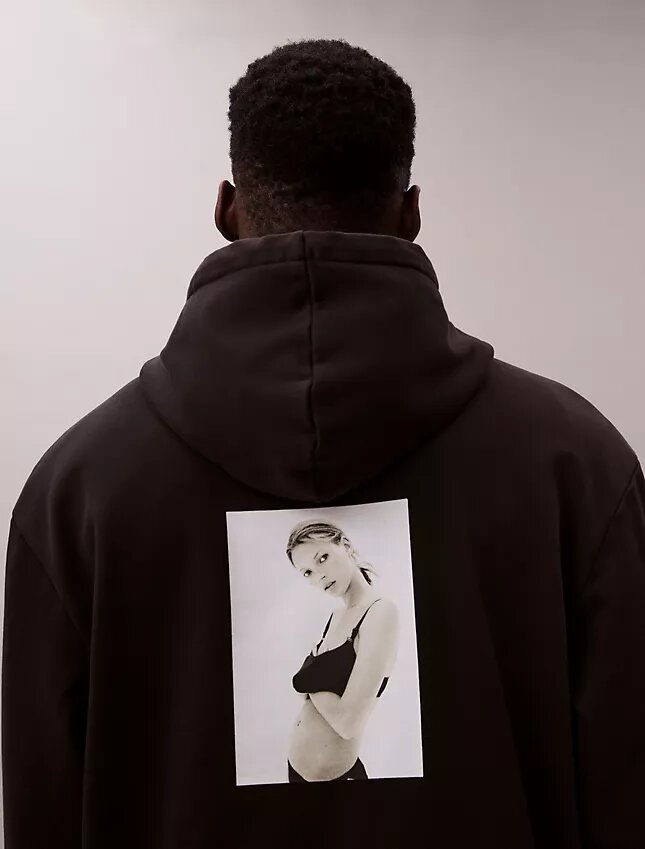 Kate Moss Fleece-Hoodie mit Grafikprint Kate Moss Fleece-Hoodie mit Grafikprint