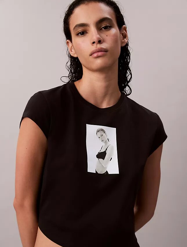 Kate Moss Grafik-Baby-T-Shirt Kate Moss Grafik-Baby-T-Shirt