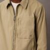 Klassische Hemdjacke aus Baumwollmischung mit Reißverschluss