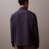 Klassische Reißverschluss-Hemdjacke aus Baumwollmischung
