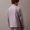 Klassische Reißverschluss-Hemdjacke aus Baumwollmischung