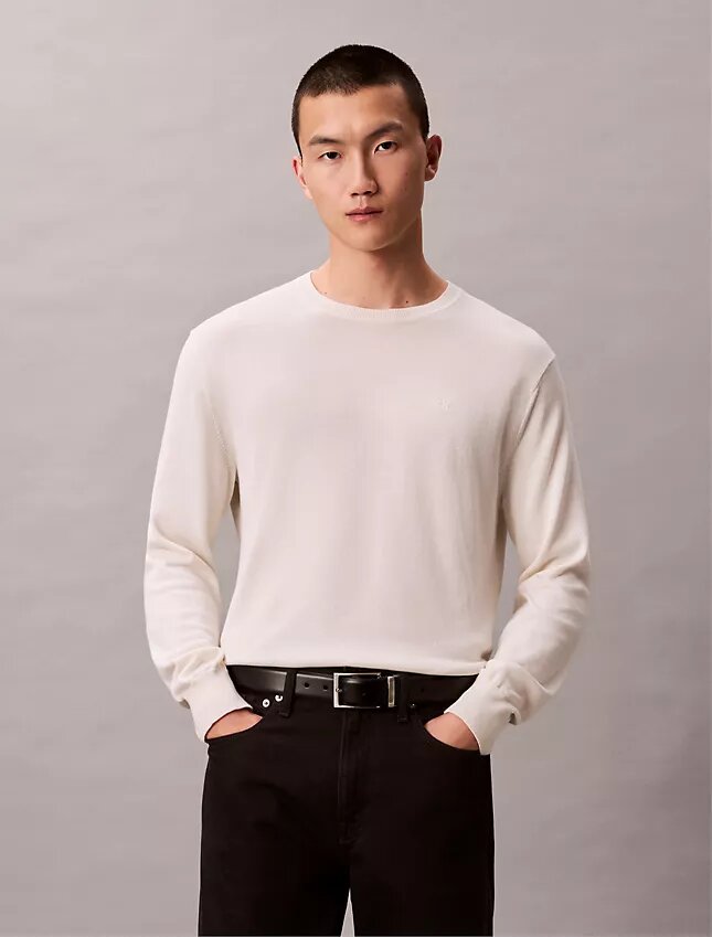 Klassischer Pullover aus Supima-Baumwolle Klassischer Pullover aus Supima-Baumwolle