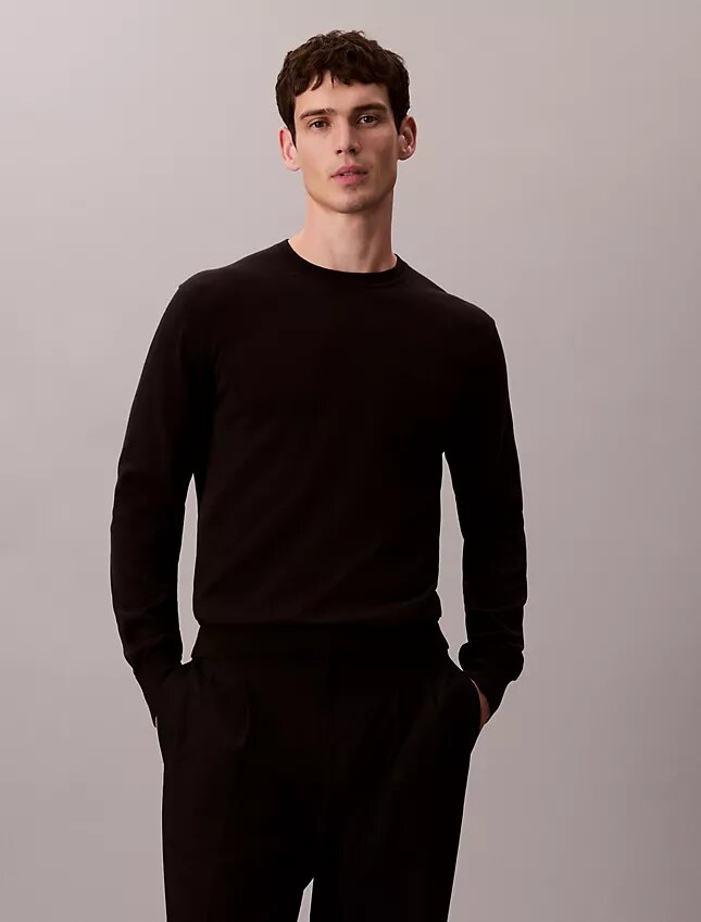 Klassischer Pullover aus Supima-Baumwolle Klassischer Pullover aus Supima-Baumwolle