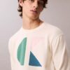 Klassischer Pullover mit Colorblock-Logo-Grafik Klassischer Pullover mit Colorblock-Logo-Grafik