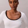 Klassischer Pullover mit Rundhalsausschnitt aus Baumwollmischung