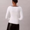 Klassischer Pullover mit Rundhalsausschnitt aus Baumwollmischung
