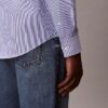 Klassisches Button-Down-Hemd aus gestreifter Cotton Stretch-Baumwolle