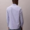 Klassisches Button-Down-Hemd aus gestreifter Cotton Stretch-Baumwolle