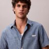 Klassisches Chambray-Hemd mit Knopfleiste