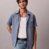 Klassisches Chambray-Hemd mit Knopfleiste