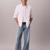 Klassisches Oxford-Hemd aus Cotton Stretch mit Streifen und Button-Down-Kragen Klassisches Oxford-Hemd aus Cotton Stretch mit Streifen und Button-Down-Kragen
