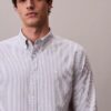 Klassisches Oxford-Hemd aus Cotton Stretch mit Streifen und Button-Down-Kragen Klassisches Oxford-Hemd aus Cotton Stretch mit Streifen und Button-Down-Kragen