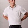 Klassisches Polohemd mit Monogram und Piqué-Einsätzen Klassisches Polohemd mit Monogram und Piqué-Einsätzen