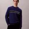 Klassisches Sweatshirt mit Fleece-Streifen