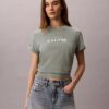 Klassisches T-Shirt mit auffälligem Logo-Aufdruck Klassisches T-Shirt mit auffälligem Logo-Aufdruck